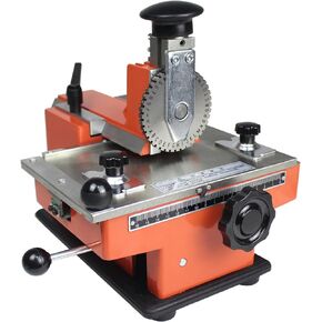 CNCTOPBAOS Metal Nameplate Marking Machine Semi-Automatic Stamping Metal Label Dog Tag Printer Machine Manual Embossing Machine Embosser for Copper,Aluminum,Stainless steel,Wooden/Plastic/PVC card 4mm