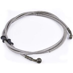 86" Stainless Braided Hydraulic Brake Hose Line for GY6 Kazuma Sunl Taotao Roketa Jonway Scooter Moped ATV Dirt Bike Go Kart