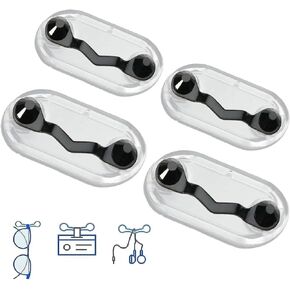 TANJARA 3/4Pcs Glasses Holder for Women/Men, Eyeglass Holder, Sunglasses Holder for Shirt, ID Name Tag Badge Holder