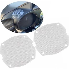 TDZ 1996-2013 Replacement Front Mesh Speaker Grill Cover panels Fits for Harley Touring Electra Glide FLHT Street Glide FLHX Ultra Limited (Black)