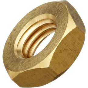 صامولة مربى نحاسية، لمسة نهائية سادة، ASME B18.2.2، مقاس 1/4 بوصة - 20 خيط، عرض 7/16 بوصة عبر الشقق، سمك 5/32 بوصة (عبوة من 50 قطعة) in Kuwait