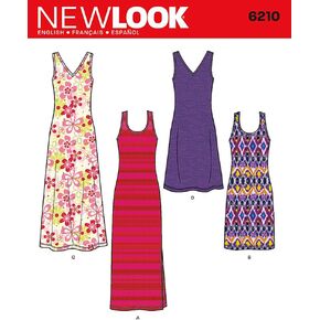 Simplicity Creative Patterns New Look 6210 Misses' Knit Dress in Two Lengths, A (10-12-14-16-18-20-22)