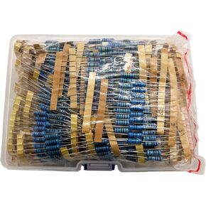 1220 قطعة 1 واط 1% 0.33-2.2 متر أوم 122 قيمة طقم مقاوم ثابت للفيلم المعدني مع صندوق in Kuwait