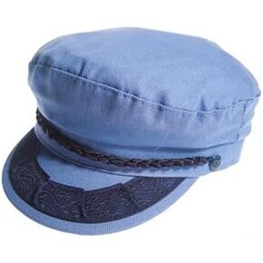 Aegean Authentic Greek Fisherman's Cap - Blue Denim - 7 1/8 - (21 1/2 Inches - 57 cm)