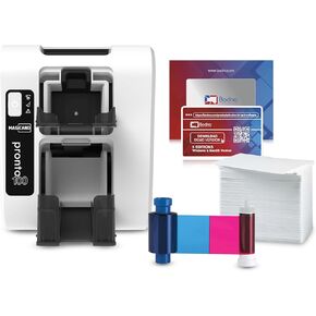 Bodno Magicard Pronto 100 ID Card Printer & Complete Supplies Package ID Software - Bronze Edition