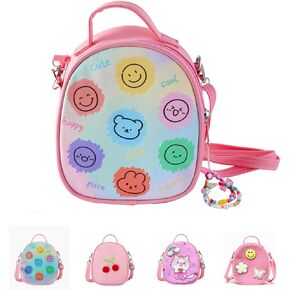AACKS Little Girls Cartoon Crossbody Bag with Adjustable Strap Girls Trendy Purse with Handle Girls Novelty Bag Trendy Wallet