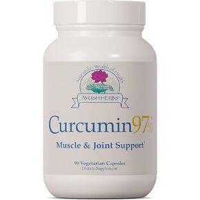 Ayush Herbs Curcumin 97%, Herbal Turmeric Supplement for Whole-Body Support, 90 Capsules