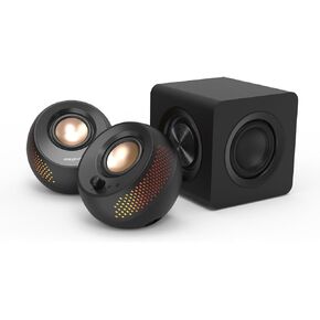 Creative Pebble X Plus 2.1 USB-C Computer Speakers with Subwoofer and Customizable RGB Lighting, Bluetooth 5.3, USB Audio, Up to 15W RMS Power for PC and Mac 