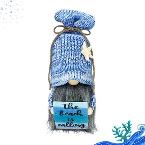 3 Pcs Ocean Theme Coastal Gnomes Plush with Starfish Beach Theme Sign Summer Gnomes Plushie Ornaments Tomte Elf Fall Thanksgiving Christmas Decorations Gifts Gnomes