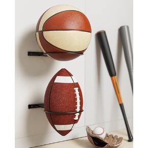 حامل كرة السلة المقوى Vorshape يثبت على الحائط - تخزين كرة القدم للعرض - حامل الكرة للكرة الطائرة، كرة القدم - الصبي، إكسسوارات ديكور غرفة الرجال in Kuwait