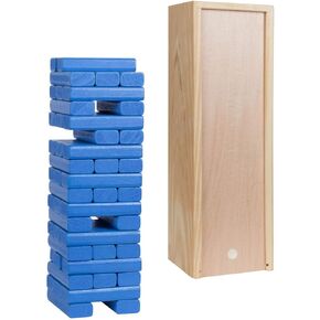 WE Games Wooden Block Stacking Party Game for Adults, Tumble Tower Wedding Guest Book Alternative, Tabletop Games, Includes Storage Case, 12 inches