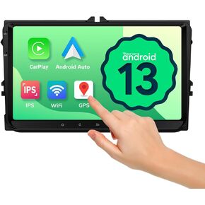 Eonon VW/SEAT/Skoda Android 13 Wireless Apple CarPlay & Android Auto Car Radio with 2GB RAM 32GB ROM & 9 Inch IPS Touch Screen-VWA13