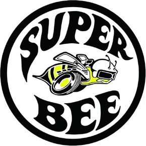 Super Bee Logo OriginalStickers0752 مجموعة من ملصقين (2X)، كمبيوتر محمول، سيارة، شاحنة، مقاس 4 بوصات على الجانب الأطول in Kuwait