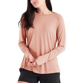 Free Fly Women's Lightweight Long Sleeve Shirt - UPF 40+ Sun Protection Moisture Wicking, Breathable Bamboo Viscose Shirt