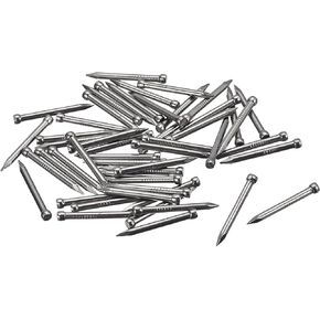 uxcell Finishing Nails 80pcs 25mm 1 Inch Hand-Drive Hardware Carbon Steel Nail Lost Head Nails