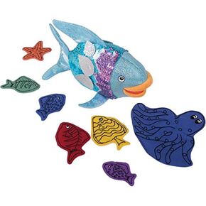 Cre8tive Minds The Rainbow Fish Puppet - Prop Set for Visual Storytelling, 15 Piece Set, Puppet Show Theater for Kids, Bedtime Story, Engaging Physical Story Time