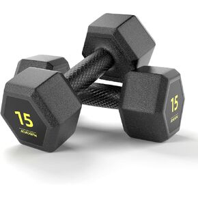 Hex Dumbbells PVC Encase Coating Free Weight Dumbbell Set for Strength Training, Home Gym Fitness and Full Body Workout