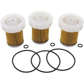 DVPARTS 3 Pcs Fuel Filter with 6A320-59930 6A320-58830 for Kubota B1410 RTV900 L320 B3030 B7400 L3800DT L3800F RTVX1120DW RTVX1140R RTVX900W PF9911 33830 with O-ring 6A320-59950 6A320-59940