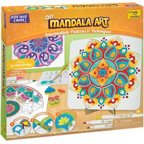 Imagimake Mandala Art Kit | Watercolor Paint Set | 12 Exciting Mandala Projects in Arts and Crafts for Kids Ages 8-12-14-16 | Craft Kits for Adults & Kids | 7 Year Old Girl Birthday Gifts