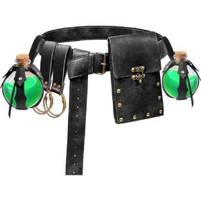 KOTORA Renaissance Costume Accessory Belt Pouch Purse Magic Potion Bottle Strap Holder Steampunk Medieval Festival Halloween
