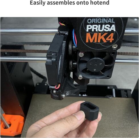 FYSETC Prusa 3D Printer Accessory - MK4 Heater Block Silicone Sock: Easy Install Hotend Part Insulate Protect Hot End Nozzle Print Head Silicone Cover Compatible with Prusa MK3.9 XL - Black, Pack of 4 in Saudi Arabia