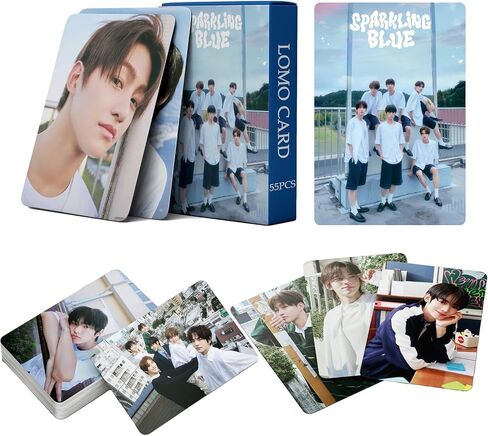 FOURBOM TWS Photocards 55 PCS TWS Sparkling Blue Album Photo Cards KPOP Gift Lomo Cards Merch for TWS Boys and Girls in Saudi Arabia