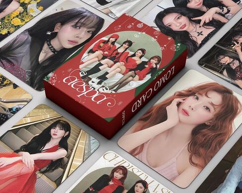 Yuto 55Pcs AESPA Photocard aespa abulm Cards AESPA LOMO Cards Kpop Aespa Photocard Gift for Fans Daughter Aespa Album Cards Aespa Merch in Saudi Arabia