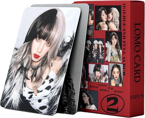 (G) I-DLE Photo Cards 55pcs Gidle 2nd Full Album Photocard Kpop (G) I-DLE Lomo Cards Super Lady Photocard Gift for Fans Daughter (G) I-DLE Merch in Saudi Arabia