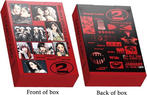 (G) I-DLE Photo Cards 55pcs Gidle 2nd Full Album Photocard Kpop (G) I-DLE Lomo Cards Super Lady Photocard Gift for Fans Daughter (G) I-DLE Merch in Saudi Arabia