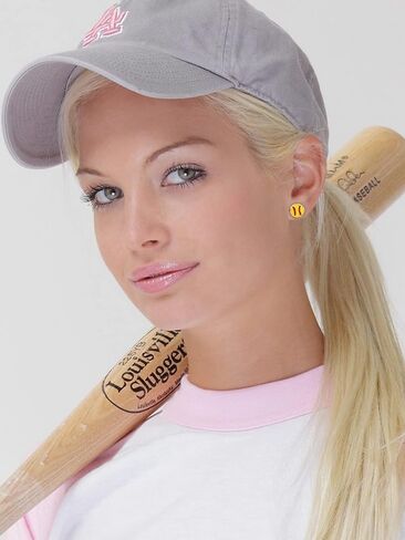 Softball Earrings for Women Leather glass Softball Stud Earring Fashion Ball Earrings for Sport Ball Fans or Player in Saudi Arabia