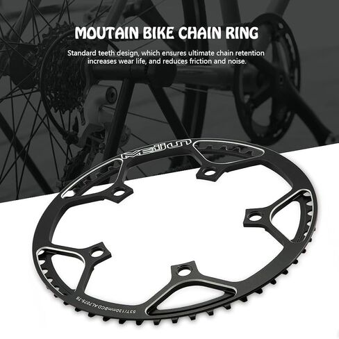 Tbest Bike Chainring 53T BCD 130mm Road Mountain Bike Single Crank Chain Ring Aluminum Alloy Repair Parts in Saudi Arabia