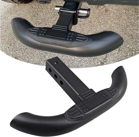 خطوة وصلة لاستقبال 2 بوصة، وصلة ربط شاحنة سحب سوداء، هيكل معدني، وصلة ربط لشاحنة بيك اب SUV، واقي خطوة وصلة متوافق مع شيفروليه، فورد، تويوتا، جي إم سي، دودج رام، جيب in Kuwait