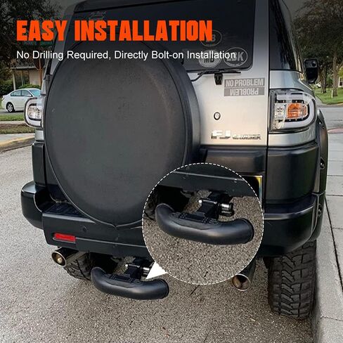 خطوة وصلة لاستقبال 2 بوصة، وصلة ربط شاحنة سحب سوداء، هيكل معدني، وصلة ربط لشاحنة بيك اب SUV، واقي خطوة وصلة متوافق مع شيفروليه، فورد، تويوتا، جي إم سي، دودج رام، جيب in Kuwait