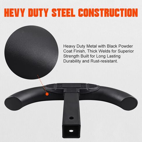 خطوة وصلة لاستقبال 2 بوصة، وصلة ربط شاحنة سحب سوداء، هيكل معدني، وصلة ربط لشاحنة بيك اب SUV، واقي خطوة وصلة متوافق مع شيفروليه، فورد، تويوتا، جي إم سي، دودج رام، جيب in Kuwait