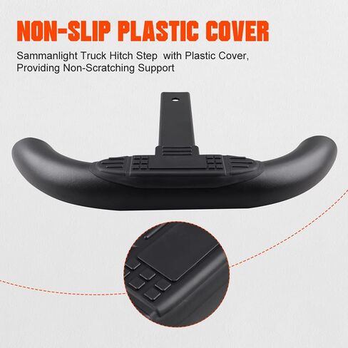 خطوة وصلة لاستقبال 2 بوصة، وصلة ربط شاحنة سحب سوداء، هيكل معدني، وصلة ربط لشاحنة بيك اب SUV، واقي خطوة وصلة متوافق مع شيفروليه، فورد، تويوتا، جي إم سي، دودج رام، جيب in Kuwait