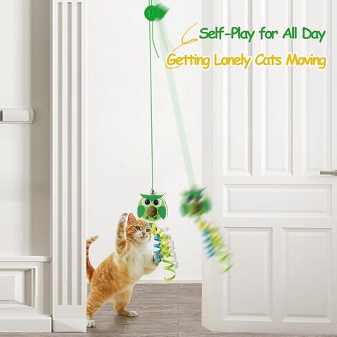 Ewfymy 5 PCS Cat Door Toy, New Interactive Door Hanging cat Toys,Contain Cat Mint Retractable Door Hanging Animal Toys for Cats to Play Hunting Sports Indoors in Saudi Arabia