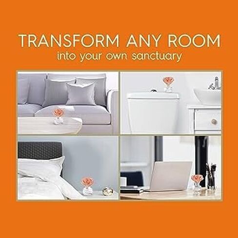 رينوزيت رائحة الزهور الناشر هدية زهرة يدوية الصنع، مملوءة بالزيوت العطرية، ناشر صغير مزخرف، 2.19 أونصة (عبوة من 5) (لحظات سعيدة) in Kuwait