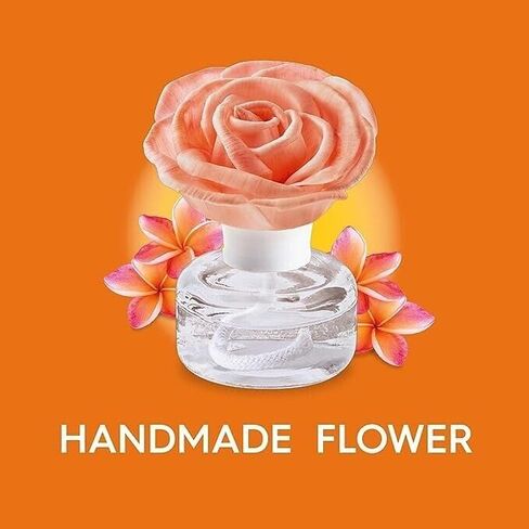 رينوزيت رائحة الزهور الناشر هدية زهرة يدوية الصنع، مملوءة بالزيوت العطرية، ناشر صغير مزخرف، 2.19 أونصة (عبوة من 5) (لحظات سعيدة) in Kuwait