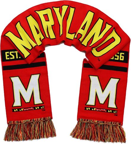 Maryland Terrapins Scarf - UMD University of Maryland Woven in Saudi Arabia