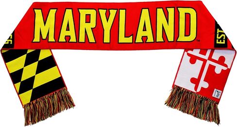 Maryland Terrapins Scarf - UMD University of Maryland Woven in Saudi Arabia