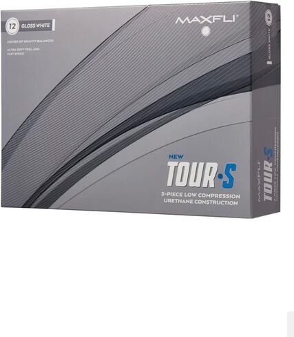 كرات جولف Maxfli 2023 Tour S - 12 قطعة بيضاء، مركز الجاذبية متوازن، يوريثان مصبوب ناعم، قلب منخفض الضغط، غطاء عالي السرعة in Saudi Arabia