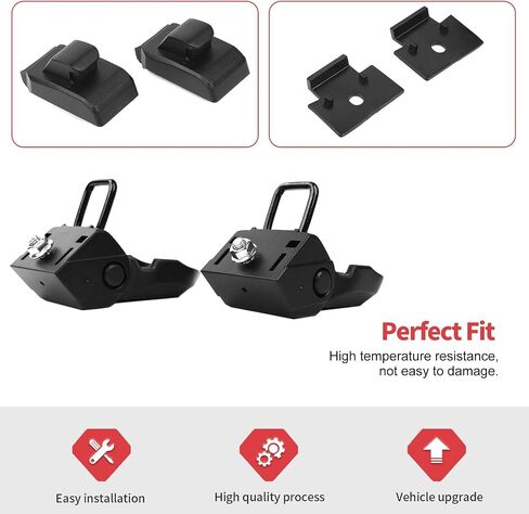 Metal Hood Latches with Keys Compatible with Jeep Wrangler JK JKU JL JLU Gladiator JT 2007-2024, 1 Pair Locking Hood Latch Lock Hood Pin Kit (OEM & Locking) in Saudi Arabia