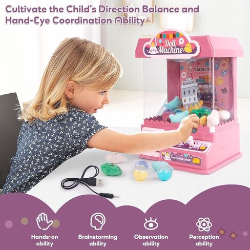 Arkyomi Claw Machine for Kids Claw Game Toy Grabber Game Claw Machine with Sounds & Light for Kids Educational Gifts for Boys & Girls in Kuwait