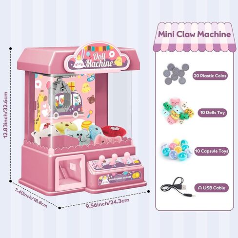 Arkyomi Claw Machine for Kids Claw Game Toy Grabber Game Claw Machine with Sounds & Light for Kids Educational Gifts for Boys & Girls in Kuwait