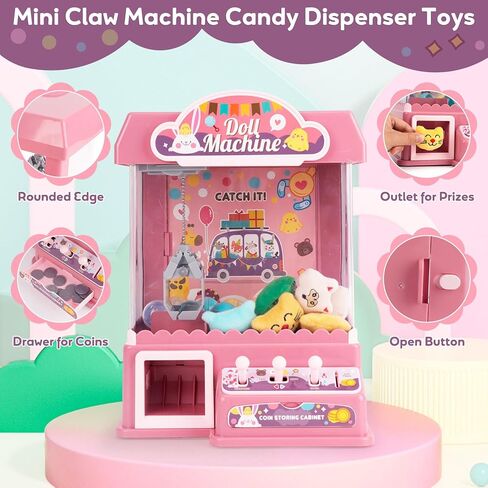 Arkyomi Claw Machine for Kids Claw Game Toy Grabber Game Claw Machine with Sounds & Light for Kids Educational Gifts for Boys & Girls in Kuwait