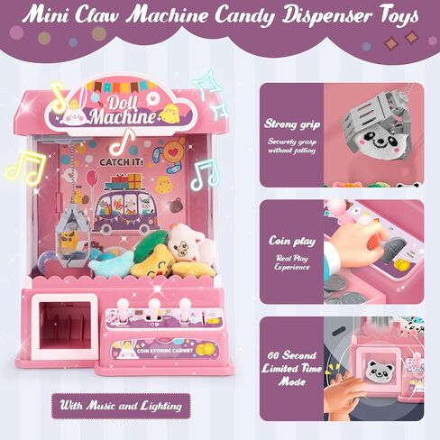 Arkyomi Claw Machine for Kids Claw Game Toy Grabber Game Claw Machine with Sounds & Light for Kids Educational Gifts for Boys & Girls in Kuwait