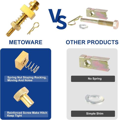 METOWARE Trailer Hitch Pin, 5/8" Dia Anti Rattle Hitch Pin Fits 2" and 2-1/2" Receiver Tubes, Hitch Pin with Extra Safety Clip for Any Hollow Shank Cargo Carrier, Bike Rack, Hitch Step (1 Pack) in Saudi Arabia