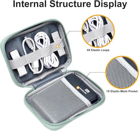 حافظة محرك الأقراص الصلبة الخارجية من الجلد من Miloocul لعناصر WD الرقمية الغربية/WD My Passport/WD My Passport Ultra حقيبة حمل القرص الصلب المحمولة بسعة 1 تيرابايت و2 تيرابايت و4 تيرابايت و5 تيرابايت (رمادي وأزرق، طبقة واحدة) in Kuwait