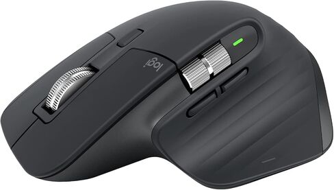 Logitech MX Master 3S - Wireless Performance Mouse with Ultra-fast Scrolling, Ergo, 8K DPI, Track on Glass, Quiet Clicks, USB-C, Bluetooth, Windows, Linux, Chrome - Graphite (Renewed) in Saudi Arabia
