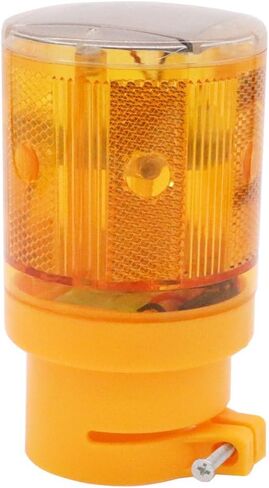 Aolyty LED Solar Strobe Warning Light Flashing Construction Safety Road Barricade Traffic Automatic Vehicle Signal Beacon Lamp Waterproof Automatically Turn on (Red) in Saudi Arabia